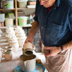 Jason Braham at work in his workshop 2016